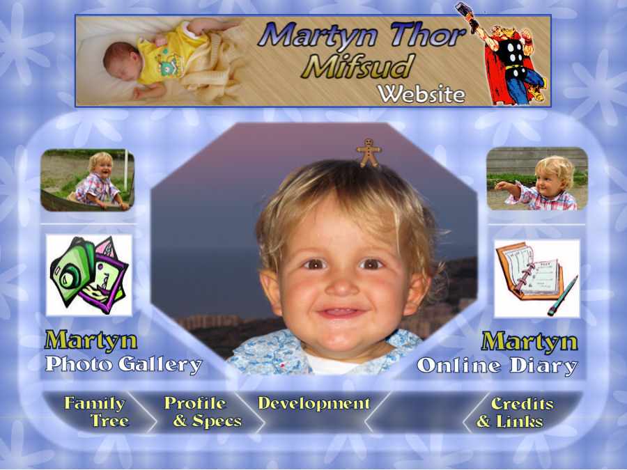 Martyn Thor Mifsud Website - Click buttons on screen (some are hidden!)